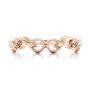 18k Rose Gold And 14K Gold 18k Rose Gold And 14K Gold Custom Two-tone Women's Wedding Band - Top View -  102125 - Thumbnail