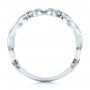 14k White Gold And 14K Gold Custom Two-tone Women's Wedding Band - Front View -  102125 - Thumbnail