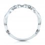 18k White Gold And Platinum 18k White Gold And Platinum Custom Two-tone Women's Wedding Band - Front View -  102125 - Thumbnail