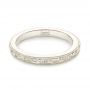  Platinum Platinum Custom Unplated Hand Engraved Wedding Band - Flat View -  103516 - Thumbnail