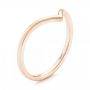 18k Rose Gold 18k Rose Gold Custom Unplated Wedding Band - Three-Quarter View -  103032 - Thumbnail