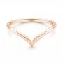 14k Rose Gold 14k Rose Gold Custom Unplated Wedding Band - Flat View -  103032 - Thumbnail