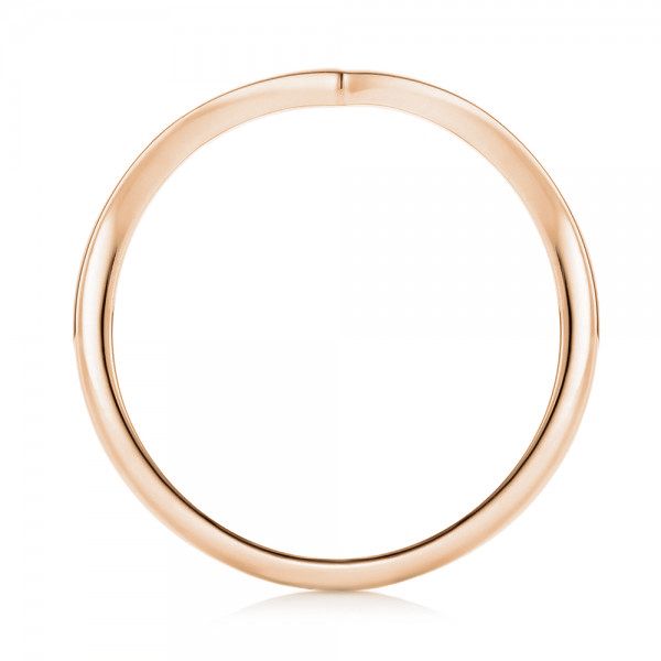 14k Rose Gold 14k Rose Gold Custom Unplated Wedding Band - Front View - 103032