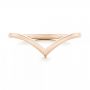 14k Rose Gold 14k Rose Gold Custom Unplated Wedding Band - Top View -  103032 - Thumbnail