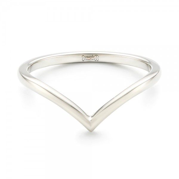 Platinum Platinum Custom Unplated Wedding Band - Flat View - 103032