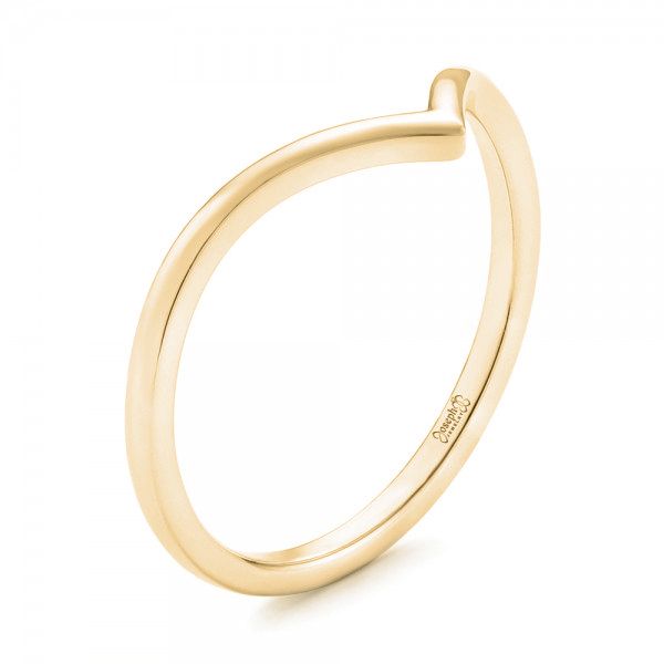 14k Yellow Gold 14k Yellow Gold Custom Unplated Wedding Band - Three-Quarter View -  103032