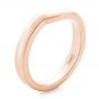 14k Rose Gold 14k Rose Gold Custom Wedding Band - Three-Quarter View -  102359 - Thumbnail