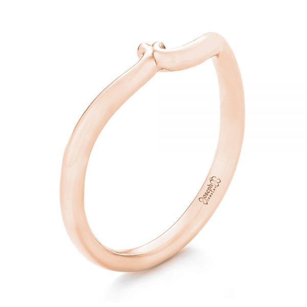 14k Rose Gold 14k Rose Gold Custom Wedding Band - Three-Quarter View - 103451