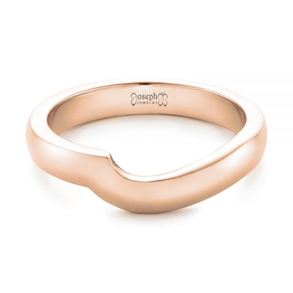 14k Rose Gold 14k Rose Gold Custom Wedding Band - Flat View - 102359