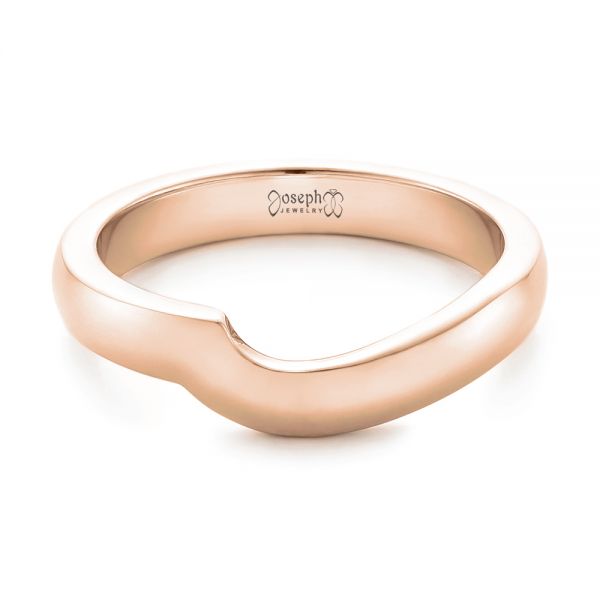 14k Rose Gold 14k Rose Gold Custom Wedding Band - Flat View -  102359