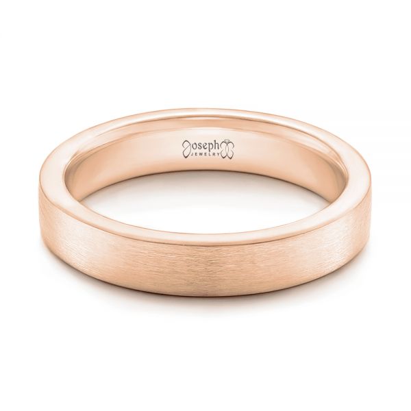 14k Rose Gold 14k Rose Gold Custom Wedding Band - Flat View - 102428