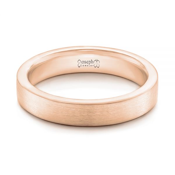 18k Rose Gold 18k Rose Gold Custom Wedding Band - Flat View -  102428