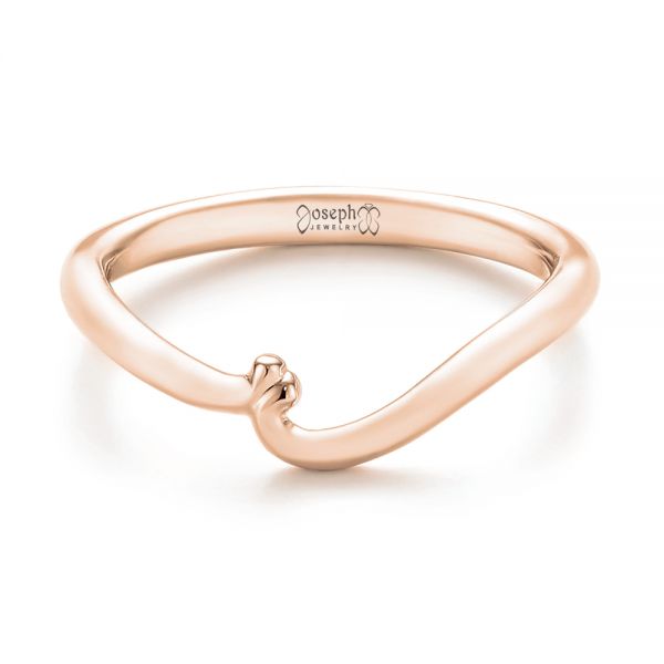 14k Rose Gold 14k Rose Gold Custom Wedding Band - Flat View - 103451