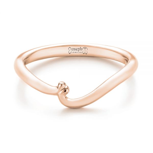 18k Rose Gold 18k Rose Gold Custom Wedding Band - Flat View -  103451