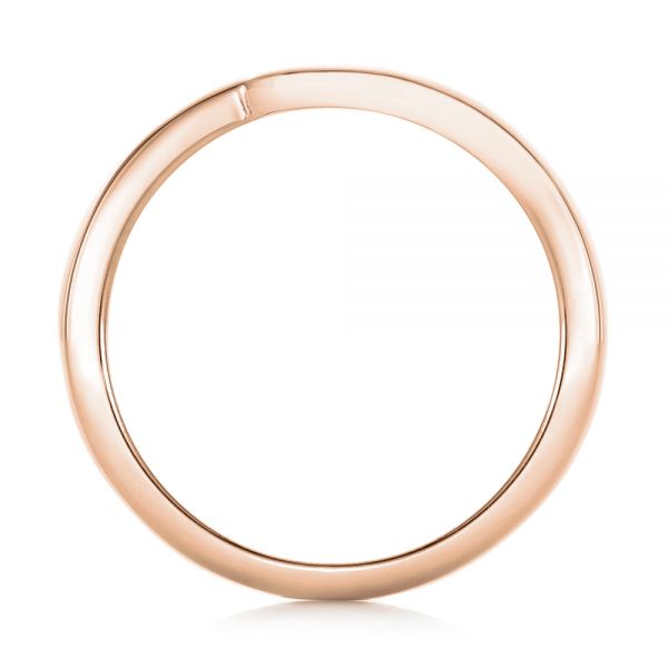14k Rose Gold 14k Rose Gold Custom Wedding Band - Front View - 102359
