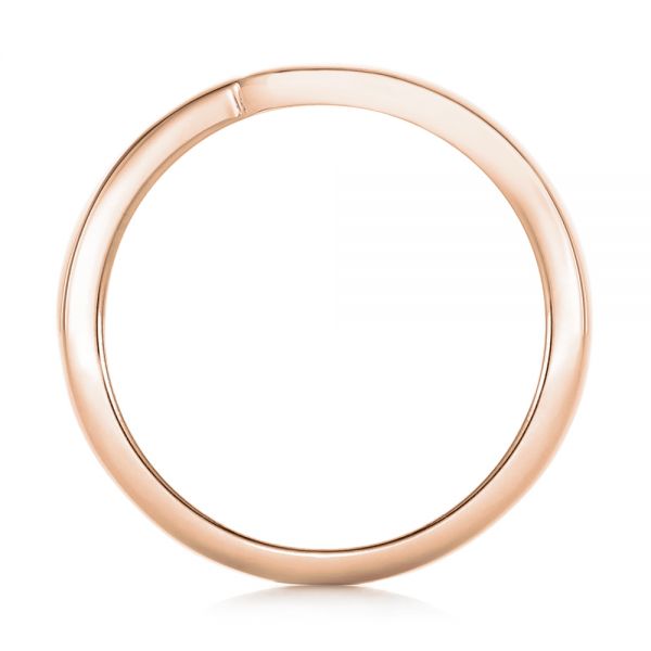 18k Rose Gold 18k Rose Gold Custom Wedding Band - Front View -  102359