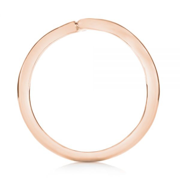 14k Rose Gold 14k Rose Gold Custom Wedding Band - Front View - 103451