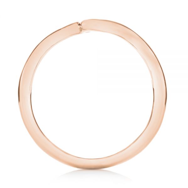 18k Rose Gold 18k Rose Gold Custom Wedding Band - Front View -  103451