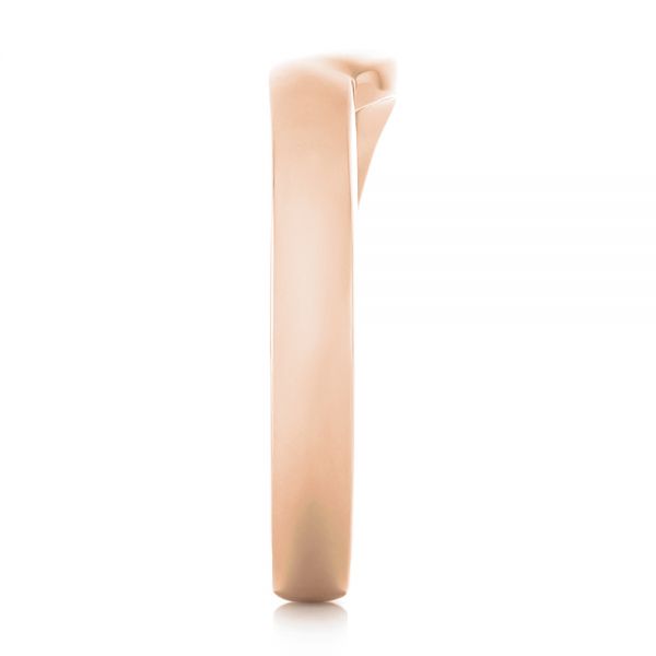 14k Rose Gold 14k Rose Gold Custom Wedding Band - Side View - 102359