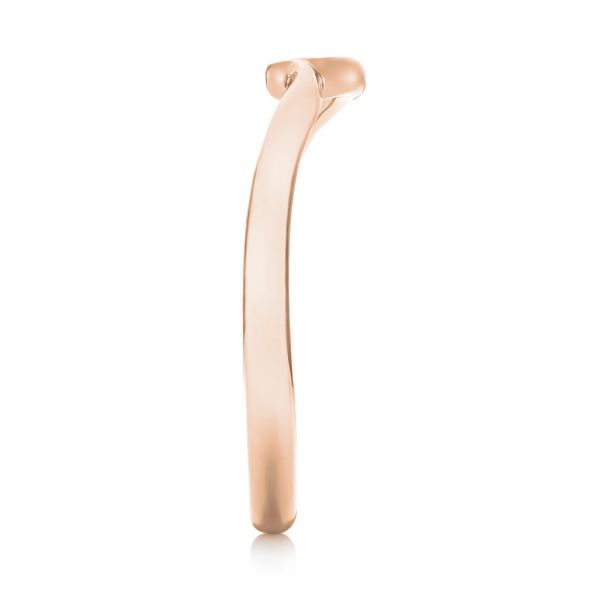 14k Rose Gold 14k Rose Gold Custom Wedding Band - Side View - 103451
