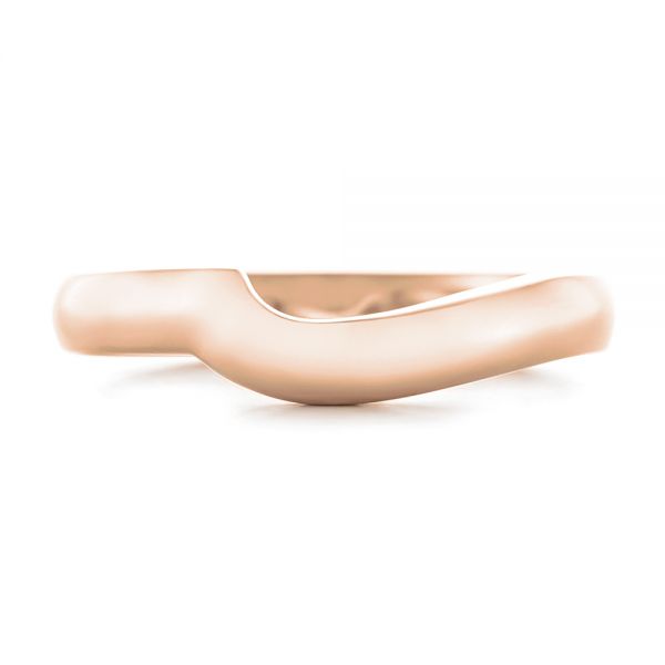 14k Rose Gold 14k Rose Gold Custom Wedding Band - Top View - 102359