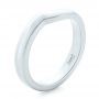 18k White Gold 18k White Gold Custom Wedding Band - Three-Quarter View -  102359 - Thumbnail