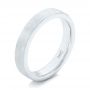 14k White Gold Custom Wedding Band - Three-Quarter View -  102428 - Thumbnail