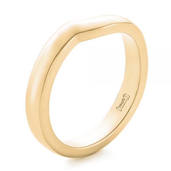 18k Yellow Gold 18k Yellow Gold Custom Wedding Band - Three-Quarter View -  102359