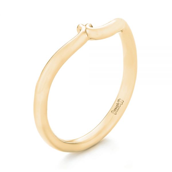 18k Yellow Gold 18k Yellow Gold Custom Wedding Band - Three-Quarter View -  103451