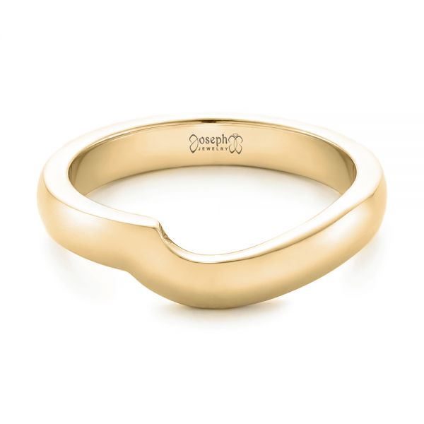 18k Yellow Gold 18k Yellow Gold Custom Wedding Band - Flat View -  102359