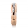 14k Rose Gold 14k Rose Gold Custom Diamonds Wedding Band - Side View -  1307 - Thumbnail