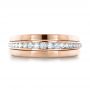 18k Rose Gold 18k Rose Gold Custom Diamonds Wedding Band - Top View -  1307 - Thumbnail