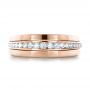 14k Rose Gold 14k Rose Gold Custom Diamonds Wedding Band - Top View -  1307 - Thumbnail