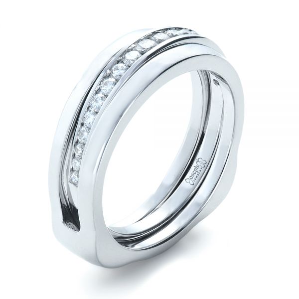 Custom White Gold and Diamonds Wedding Band - reference design