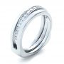  Platinum Platinum Custom Diamonds Wedding Band - Three-Quarter View -  1307 - Thumbnail