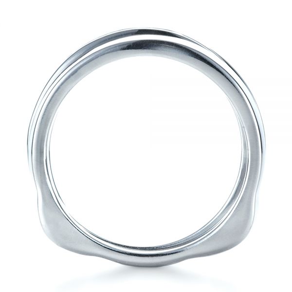  Platinum Platinum Custom Diamonds Wedding Band - Front View -  1307