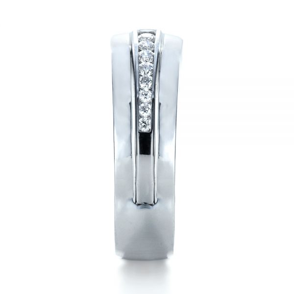  Platinum Platinum Custom Diamonds Wedding Band - Side View -  1307