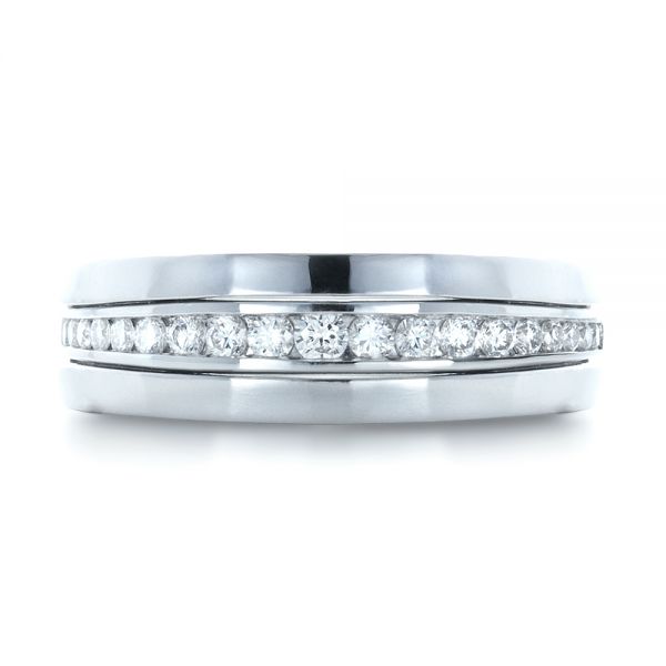  Platinum Platinum Custom Diamonds Wedding Band - Top View -  1307