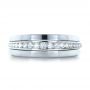 14k White Gold Custom Diamonds Wedding Band - Top View -  1307 - Thumbnail
