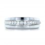 18k White Gold 18k White Gold Custom Diamonds Wedding Band - Top View -  1307 - Thumbnail