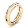 18k Yellow Gold 18k Yellow Gold Custom Diamonds Wedding Band - Three-Quarter View -  1307 - Thumbnail