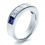  Platinum Custom Women's Anniversary Band - Three-Quarter View -  1424 - Thumbnail