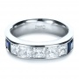  Platinum Custom Women's Anniversary Band - Flat View -  1424 - Thumbnail