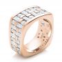 14k Rose Gold 14k Rose Gold Custom Women's Channel Set Diamond Anniversary Band - Three-Quarter View -  100481 - Thumbnail