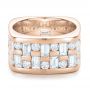 18k Rose Gold 18k Rose Gold Custom Women's Channel Set Diamond Anniversary Band - Flat View -  100481 - Thumbnail