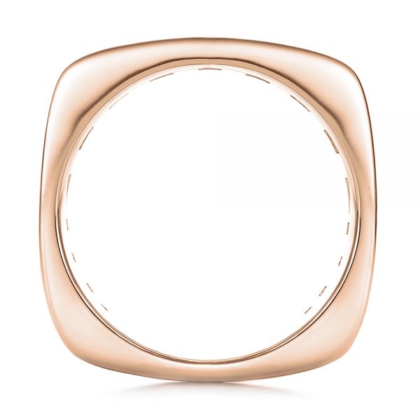 14k Rose Gold 14k Rose Gold Custom Women's Channel Set Diamond Anniversary Band - Front View - 100481