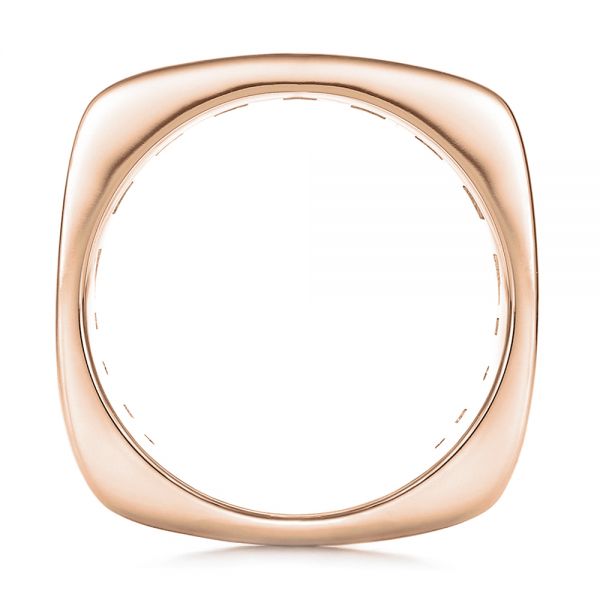 14k Rose Gold 14k Rose Gold Custom Women's Channel Set Diamond Anniversary Band - Front View -  100481