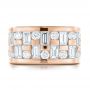 14k Rose Gold 14k Rose Gold Custom Women's Channel Set Diamond Anniversary Band - Top View -  100481 - Thumbnail