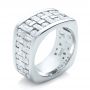  Platinum Custom Women's Channel Set Diamond Anniversary Band - Three-Quarter View -  100481 - Thumbnail