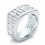 18k White Gold 18k White Gold Custom Women's Channel Set Diamond Anniversary Band - Three-Quarter View -  100481 - Thumbnail